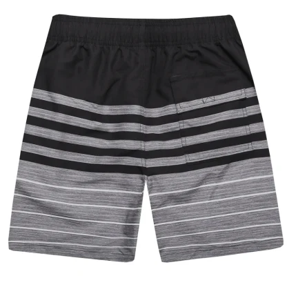 Elastic Waist Swim Short with Pinstripe Pattern - Image 10