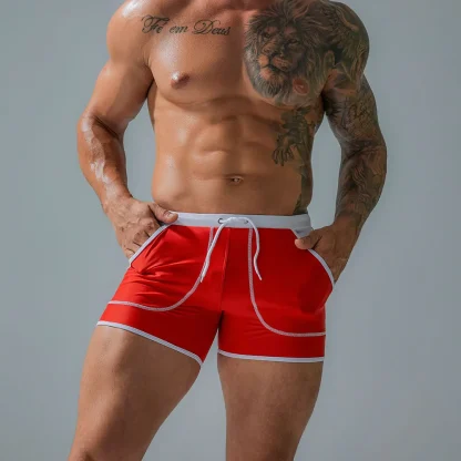 Fitted Swim Trunks with Side Pocket - Image 9