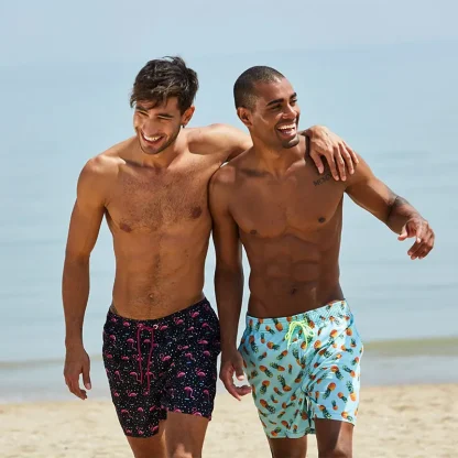 Quick Dry Swim Shorts with Prints - Image 2