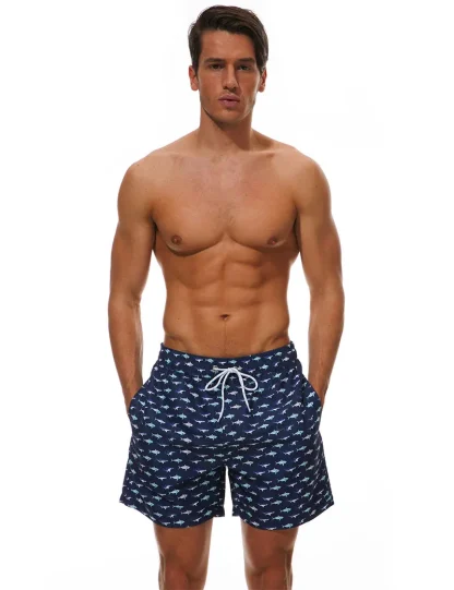 Quick Dry Swim Shorts with Prints - Image 8