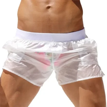 Semi-Transparent Swim Short with Open Pocket - Image 4