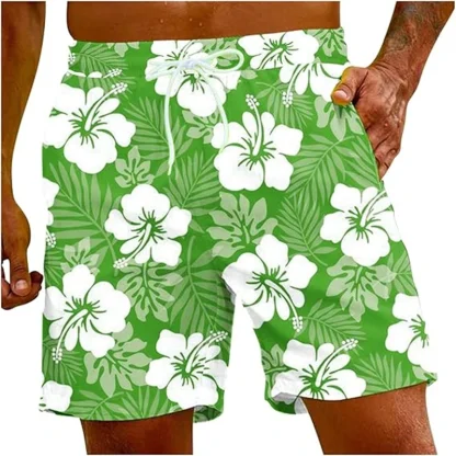 Floral Pattern Board Short with Side Pocket - Image 4