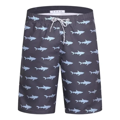 Striped Gradient Board Short with Drawstring - Image 8