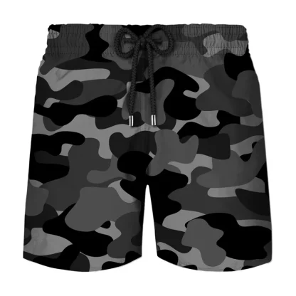 Classic Camouflage Board Shorts for Men - Image 15