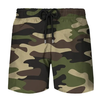 Classic Camouflage Board Shorts for Men - Image 3