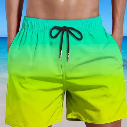 Plus Size Board Shorts with Gradient Design - Image 2