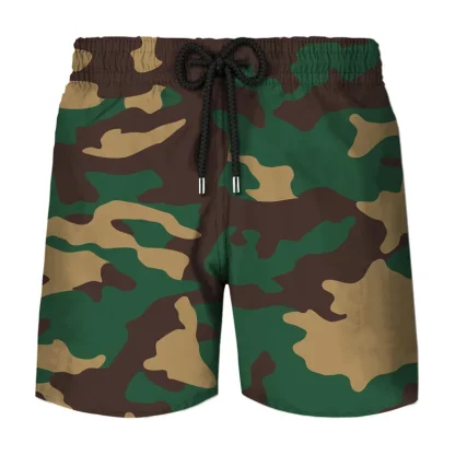 Printed Skull Print Swim Shorts - Image 3