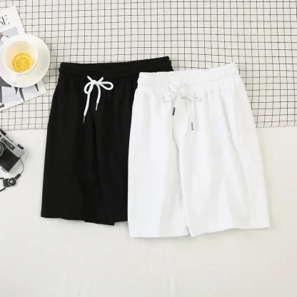 Simple Swim Shorts with Elastic Waist - Image 7