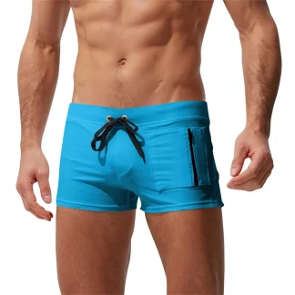 Quick Dry Swim Trunks with Zip Pocket