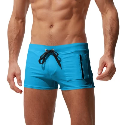 Quick Dry Swim Trunks with Zip Pocket