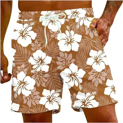 Floral Pattern Board Short with Side Pocket - Image 5