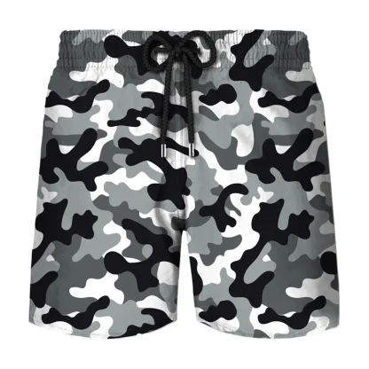 Printed Skull Print Swim Shorts - Image 8