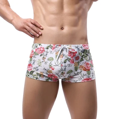 Hot Swim Trunks with Tropical Print - Image 5