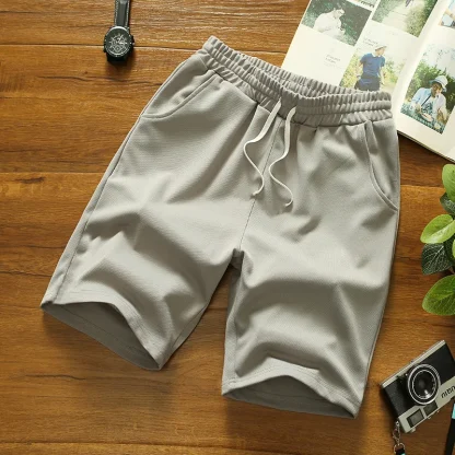 Simple Swim Shorts with Elastic Waist - Image 11