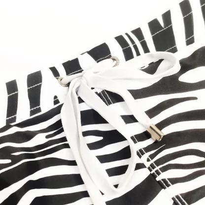 Sexy Swim Trunks with Zebra Pattern - Image 12
