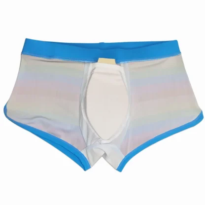 Colorful Stripe Swim Trunks with Drawstring - Image 9