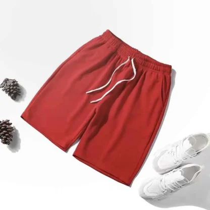 Simple Swim Shorts with Elastic Waist - Image 3