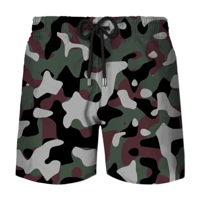 Classic Camouflage Board Shorts for Men - Image 13