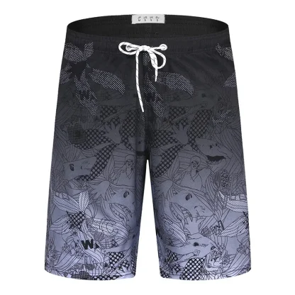 Striped Gradient Board Short with Drawstring - Image 2