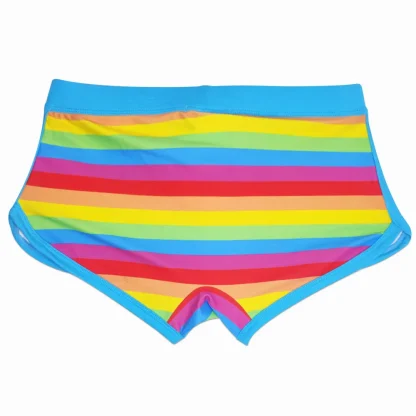 Colorful Stripe Swim Trunks with Drawstring - Image 8