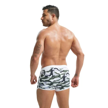 Printed Swim Trunks with Fitted Design - Image 4