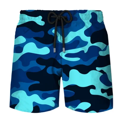 Printed Skull Print Swim Shorts - Image 10
