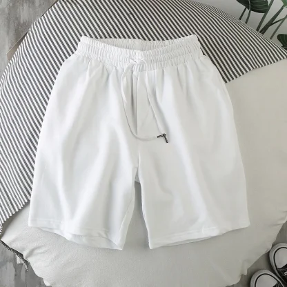 Simple Swim Shorts with Elastic Waist - Image 8