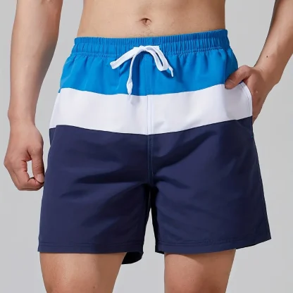 Trendy Board Shorts with Color Block