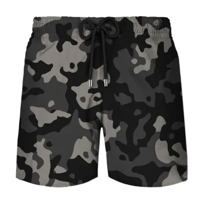 Printed Skull Print Swim Shorts - Image 13