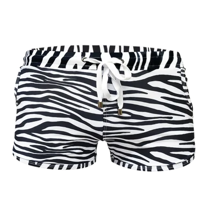 Sexy Swim Trunks with Zebra Pattern - Image 7