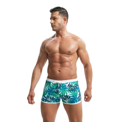 Printed Swim Trunks with Fitted Design - Image 9
