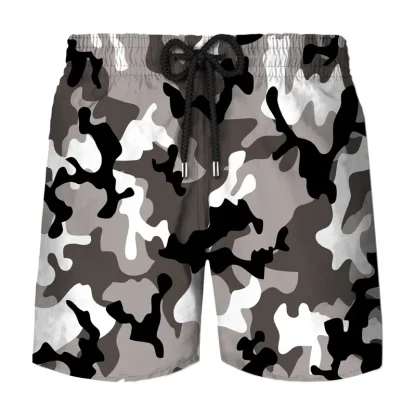 Printed Skull Print Swim Shorts - Image 7