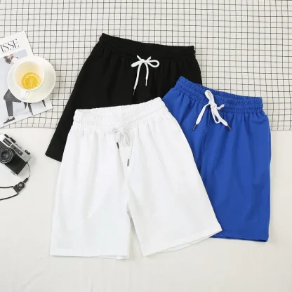 Simple Swim Shorts with Elastic Waist - Image 2
