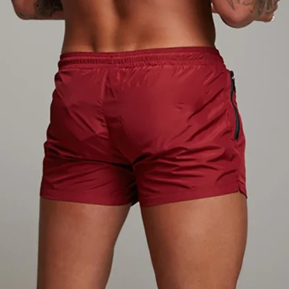 Zip Pocket Elastic Waist Swim Short - Image 2