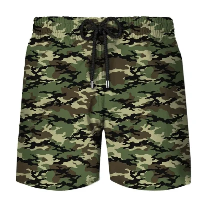 Classic Camouflage Board Shorts for Men - Image 4