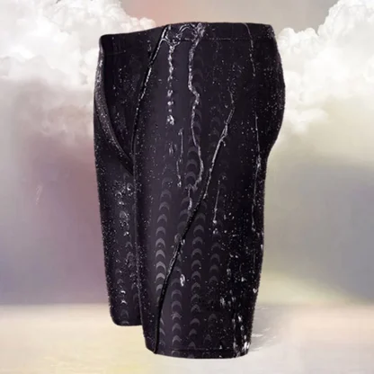 Fitted Black Swim Trunks for Sports - Image 2