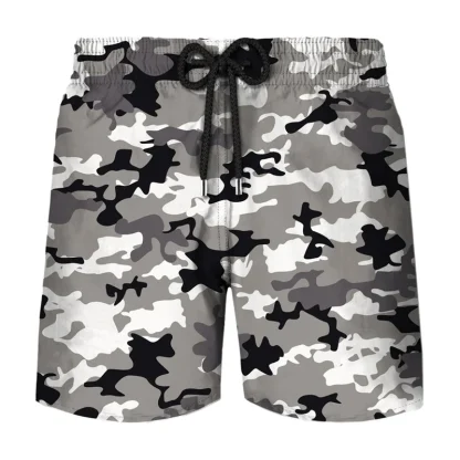 Classic Camouflage Board Shorts for Men - Image 2