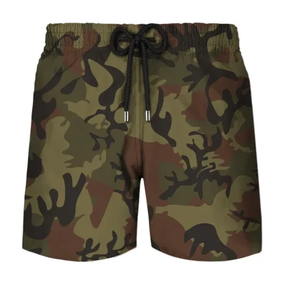 Printed Skull Print Swim Shorts - Image 2
