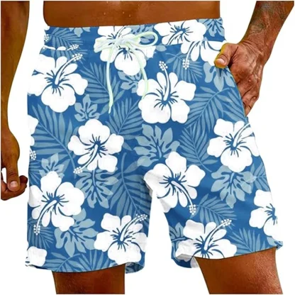 Floral Pattern Board Short with Side Pocket