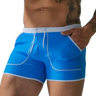 Fitted Swim Trunks with Side Pocket