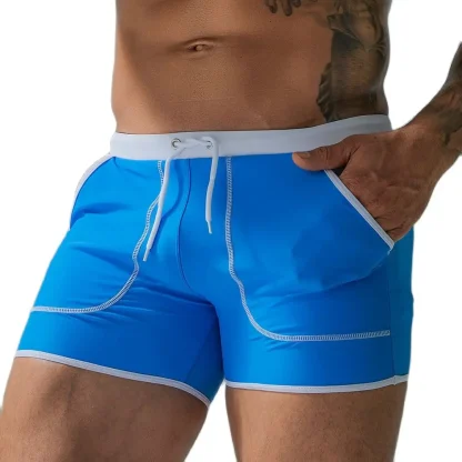 Fitted Swim Trunks with Side Pocket