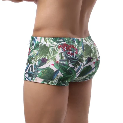 Hot Swim Trunks with Tropical Print - Image 2
