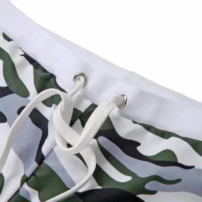 Printed Swim Trunks with Fitted Design - Image 15