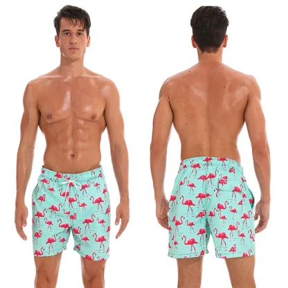 Quick Dry Swim Shorts with Prints - Image 9