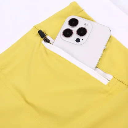Yellow Swim Trunks with Zip Pocket - Image 6