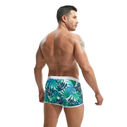 Printed Swim Trunks with Fitted Design - Image 10