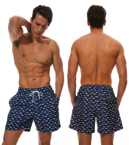 Quick Dry Swim Shorts with Prints - Image 4