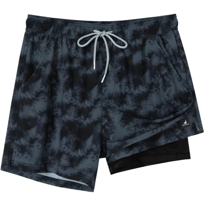 Quick Dry Swim Shorts with Compression Liner - Image 2