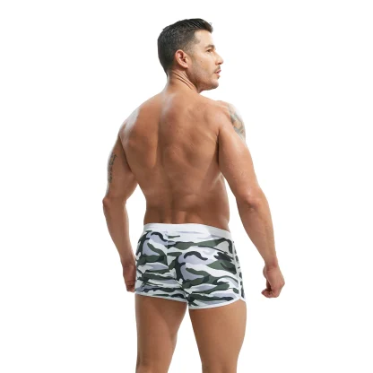 Printed Swim Trunks with Fitted Design - Image 3