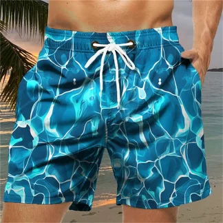 3D Sea Water Print Board Shorts